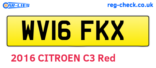 WV16FKX are the vehicle registration plates.