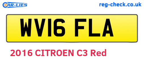 WV16FLA are the vehicle registration plates.