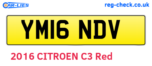 YM16NDV are the vehicle registration plates.