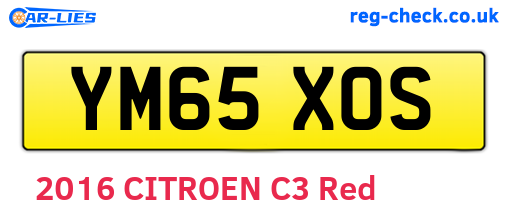 YM65XOS are the vehicle registration plates.