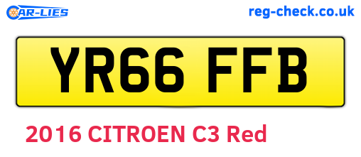 YR66FFB are the vehicle registration plates.