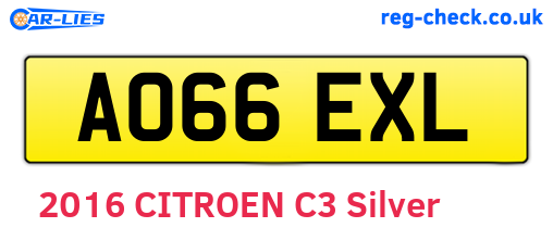 AO66EXL are the vehicle registration plates.
