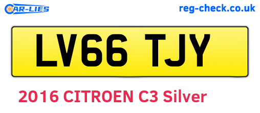 LV66TJY are the vehicle registration plates.