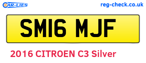 SM16MJF are the vehicle registration plates.