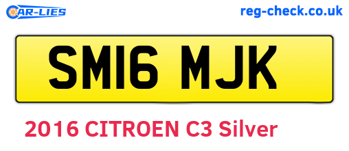 SM16MJK are the vehicle registration plates.