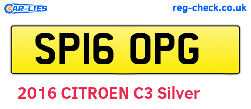 SP16OPG are the vehicle registration plates.