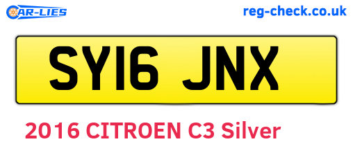 SY16JNX are the vehicle registration plates.