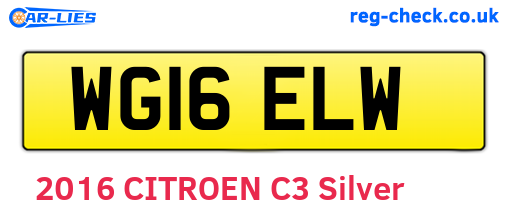 WG16ELW are the vehicle registration plates.