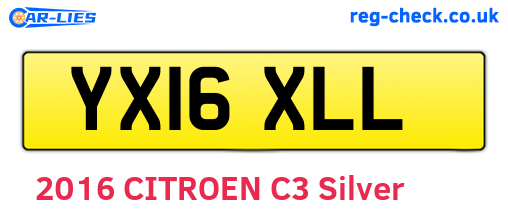 YX16XLL are the vehicle registration plates.