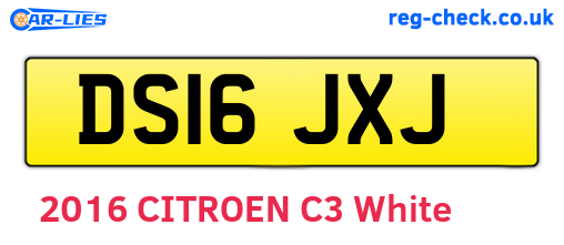 DS16JXJ are the vehicle registration plates.