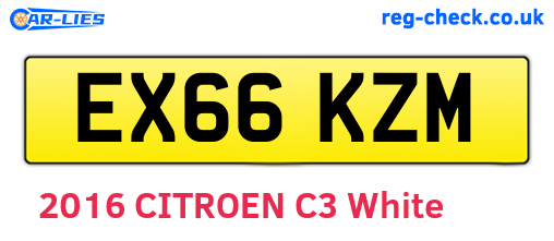 EX66KZM are the vehicle registration plates.