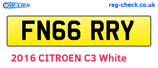 FN66RRY are the vehicle registration plates.