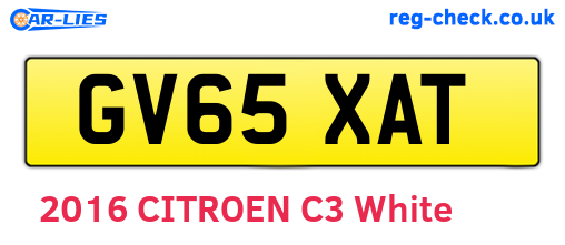 GV65XAT are the vehicle registration plates.