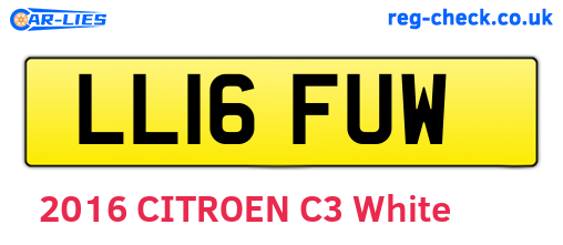 LL16FUW are the vehicle registration plates.