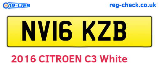 NV16KZB are the vehicle registration plates.