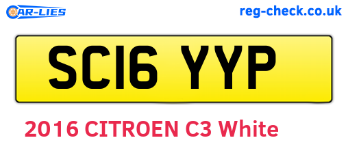 SC16YYP are the vehicle registration plates.