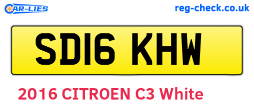 SD16KHW are the vehicle registration plates.