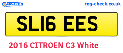 SL16EES are the vehicle registration plates.