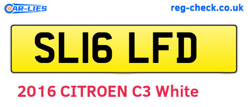SL16LFD are the vehicle registration plates.