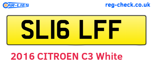 SL16LFF are the vehicle registration plates.