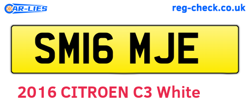 SM16MJE are the vehicle registration plates.