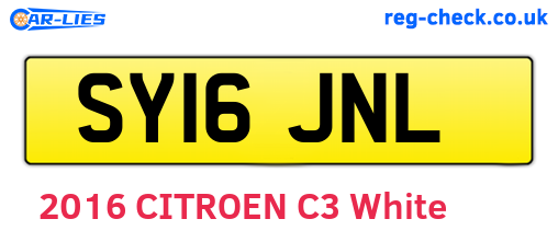 SY16JNL are the vehicle registration plates.