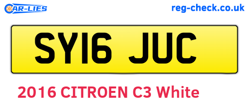 SY16JUC are the vehicle registration plates.
