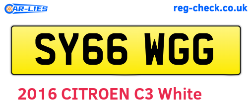 SY66WGG are the vehicle registration plates.