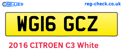 WG16GCZ are the vehicle registration plates.