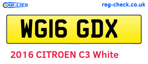 WG16GDX are the vehicle registration plates.