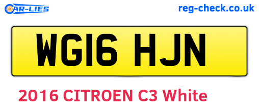 WG16HJN are the vehicle registration plates.