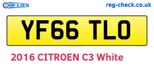 YF66TLO are the vehicle registration plates.