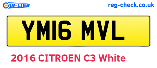 YM16MVL are the vehicle registration plates.