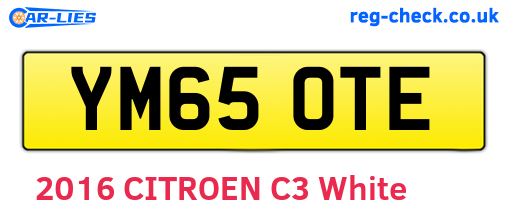 YM65OTE are the vehicle registration plates.