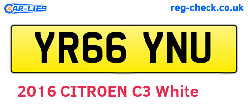YR66YNU are the vehicle registration plates.