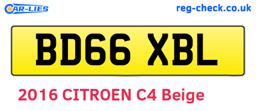 BD66XBL are the vehicle registration plates.