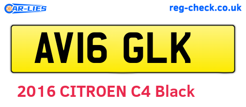 AV16GLK are the vehicle registration plates.