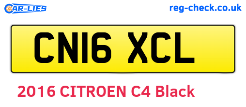 CN16XCL are the vehicle registration plates.