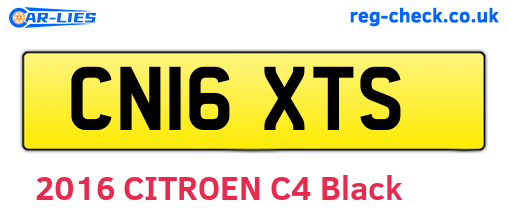 CN16XTS are the vehicle registration plates.