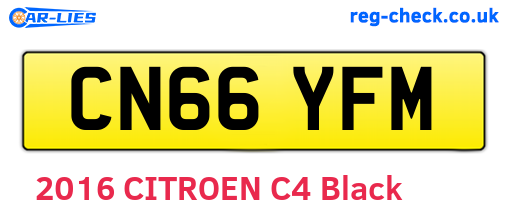 CN66YFM are the vehicle registration plates.