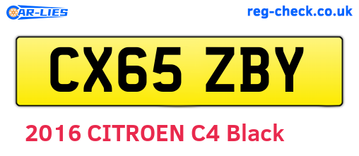 CX65ZBY are the vehicle registration plates.
