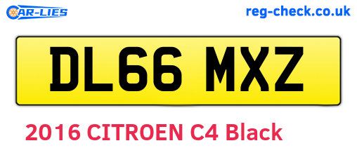 DL66MXZ are the vehicle registration plates.