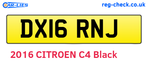 DX16RNJ are the vehicle registration plates.