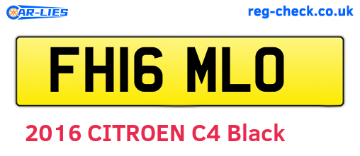 FH16MLO are the vehicle registration plates.