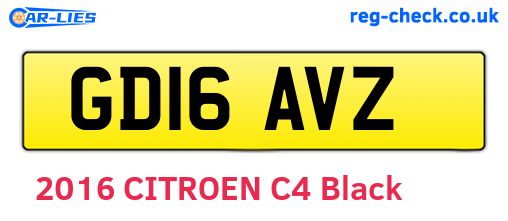 GD16AVZ are the vehicle registration plates.