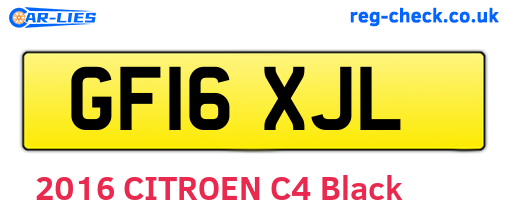 GF16XJL are the vehicle registration plates.