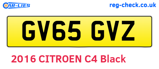 GV65GVZ are the vehicle registration plates.