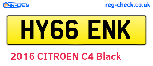 HY66ENK are the vehicle registration plates.