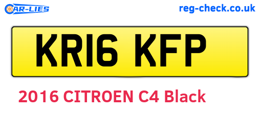 KR16KFP are the vehicle registration plates.