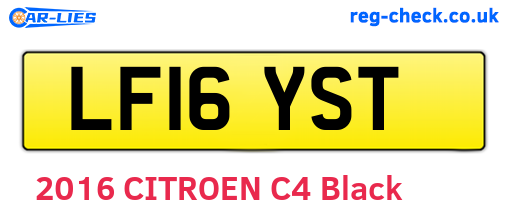 LF16YST are the vehicle registration plates.